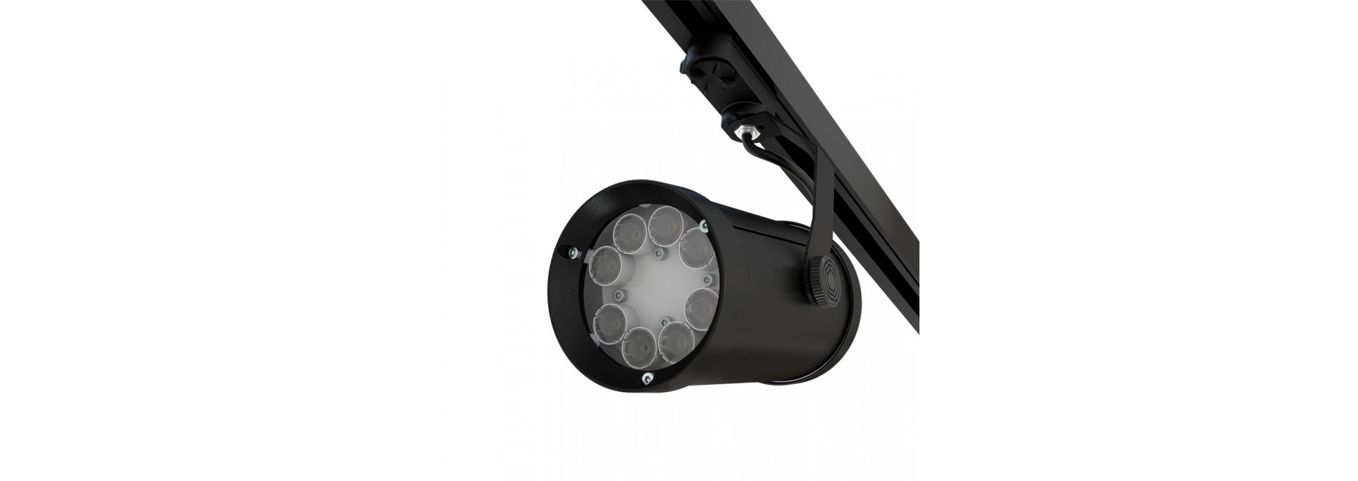 Акцент 16 CRI80 5000К 90° RAL9005 Муар Трековый шинопровод