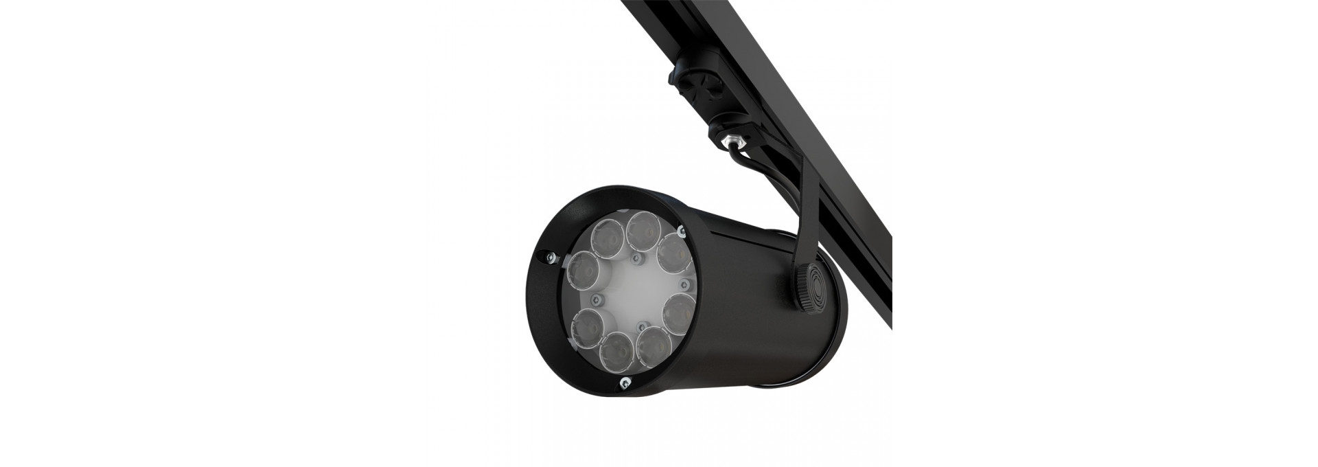 Акцент 24 CRI80 3000К 25° RAL9005 Муар Трековый шинопровод