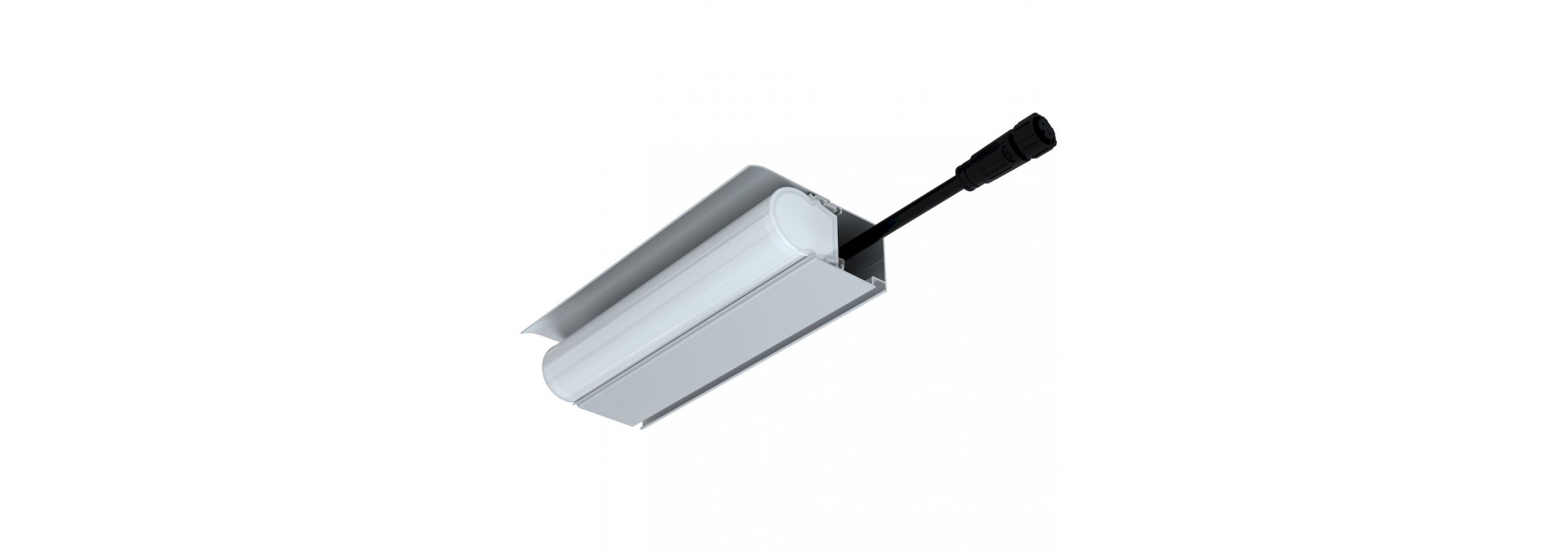 Модерн v2.0 1,5 180мм (9Вт/м) 48В DC CRI80 5000К Опал (Профиль, козырек, транзитное штепсельное соединение)