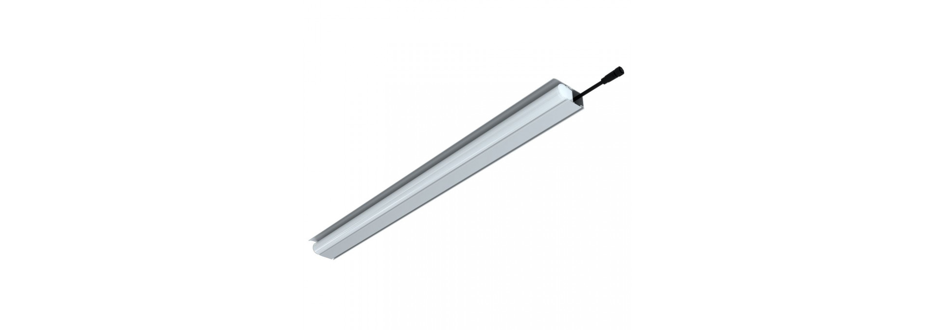 Модерн v2.0 2,5 840мм (3Вт/м) 24В DC CRI80 4000К Опал (Профиль, козырек, транзитное штепсельное соединение)