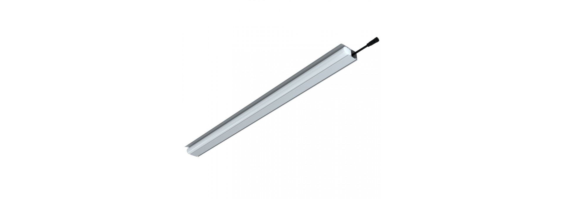 Модерн v2.0 3 1000мм (3Вт/м) 24В DC CRI80 5000К Опал (Профиль, козырек, транзитное штепсельное соединение)