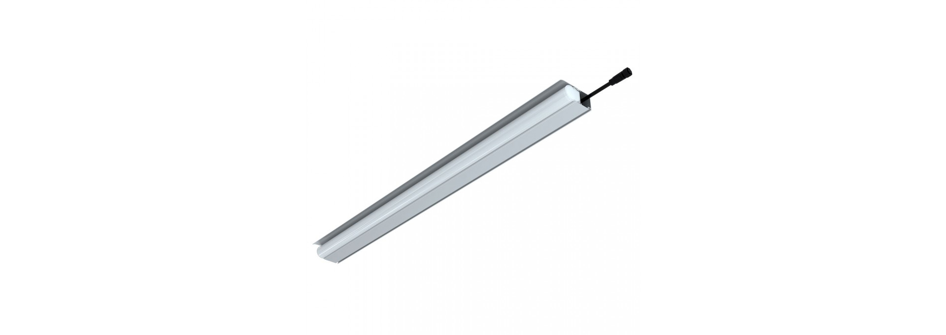 Модерн v2.0 5 840мм (6Вт/м) 24В DC CRI80 4000К Опал (Профиль, козырек, транзитное штепсельное соединение)
