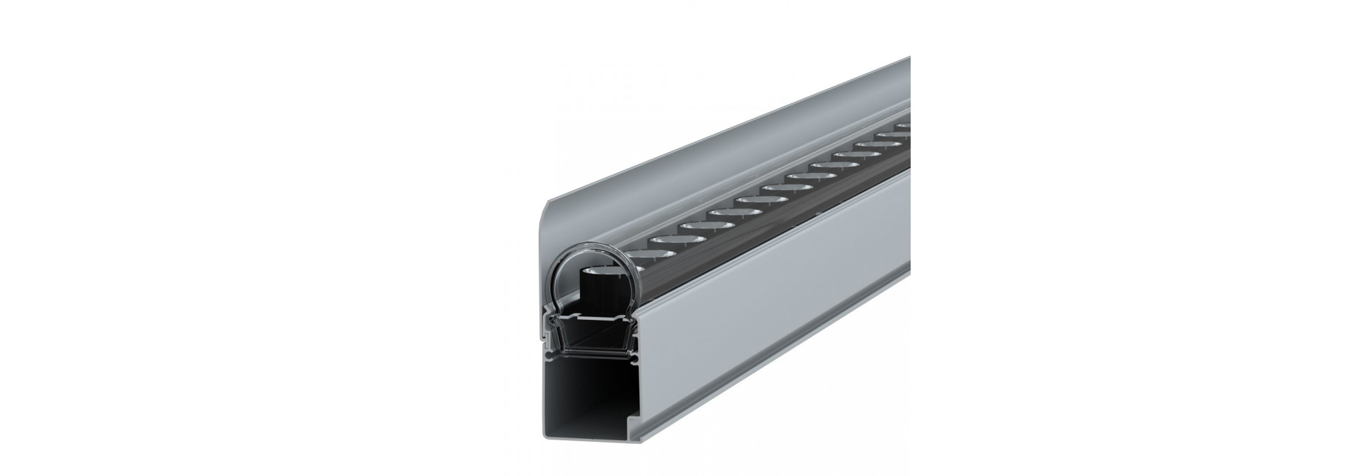 Модерн v2.0 4 Оптик 250мм (16Вт/м) 48В DC CRI80 5000К 15° (Профиль, козырек, транзитное штепсельное соединение)