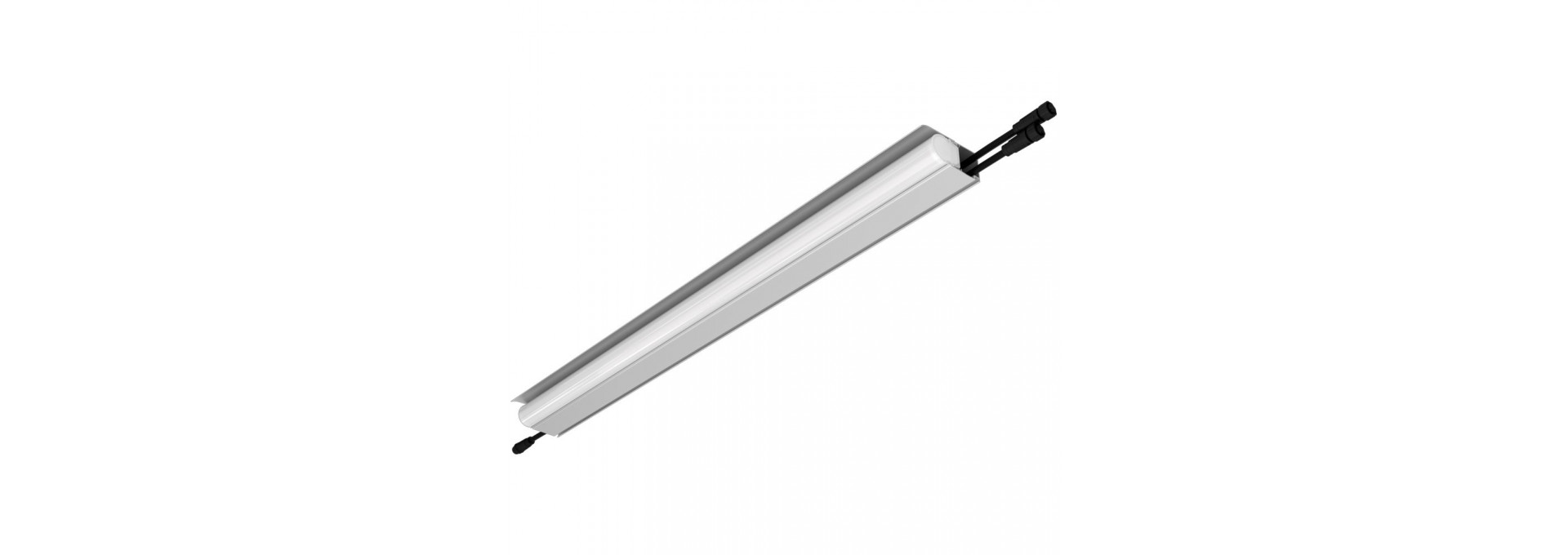 Модерн v2.0 13 750мм (18Вт/м) 24В DC 6 пикс. RGBW DMX CRI80 5000К Опал (Профиль, козырек, транзитное штепсельное соединение)