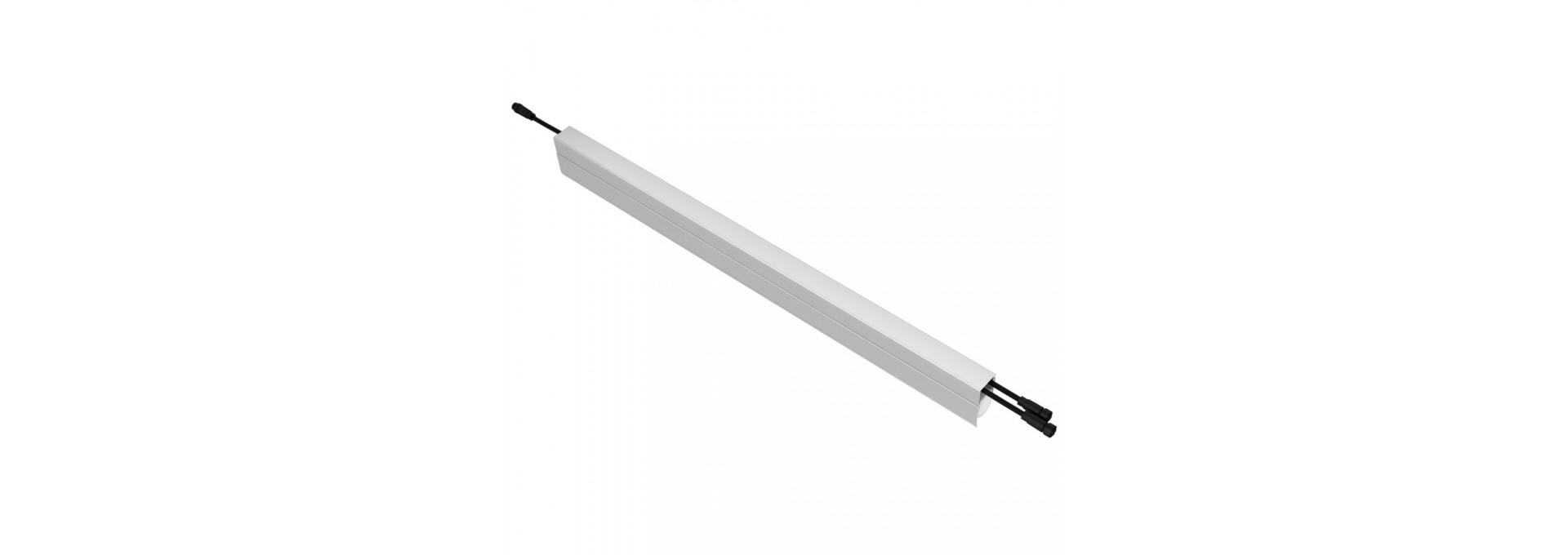 Модерн v2.0 13 750мм (18Вт/м) 24В DC 6 пикс. RGBW DMX CRI80 5000К Опал (Профиль, козырек, транзитное штепсельное соединение)