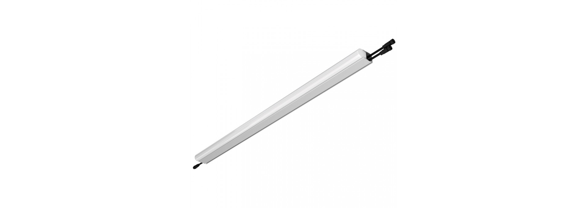 Модерн v2.0 18 1000мм (18Вт/м) 24В DC 8 пикс. RGBW DMX CRI80 5000К Опал (Профиль, транзитное штепсельное соединение)