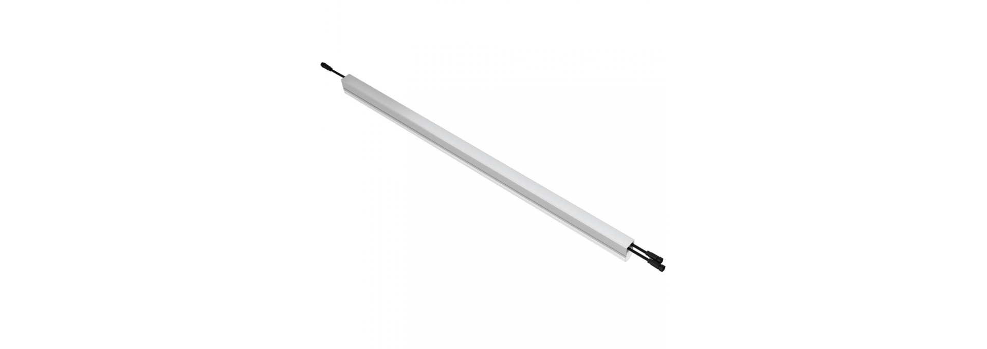 Модерн v2.0 18 1000мм (18Вт/м) 48В DC 1 пикс. RGBW DMX CRI80 3000К Опал (Профиль, транзитное штепсельное соединение)