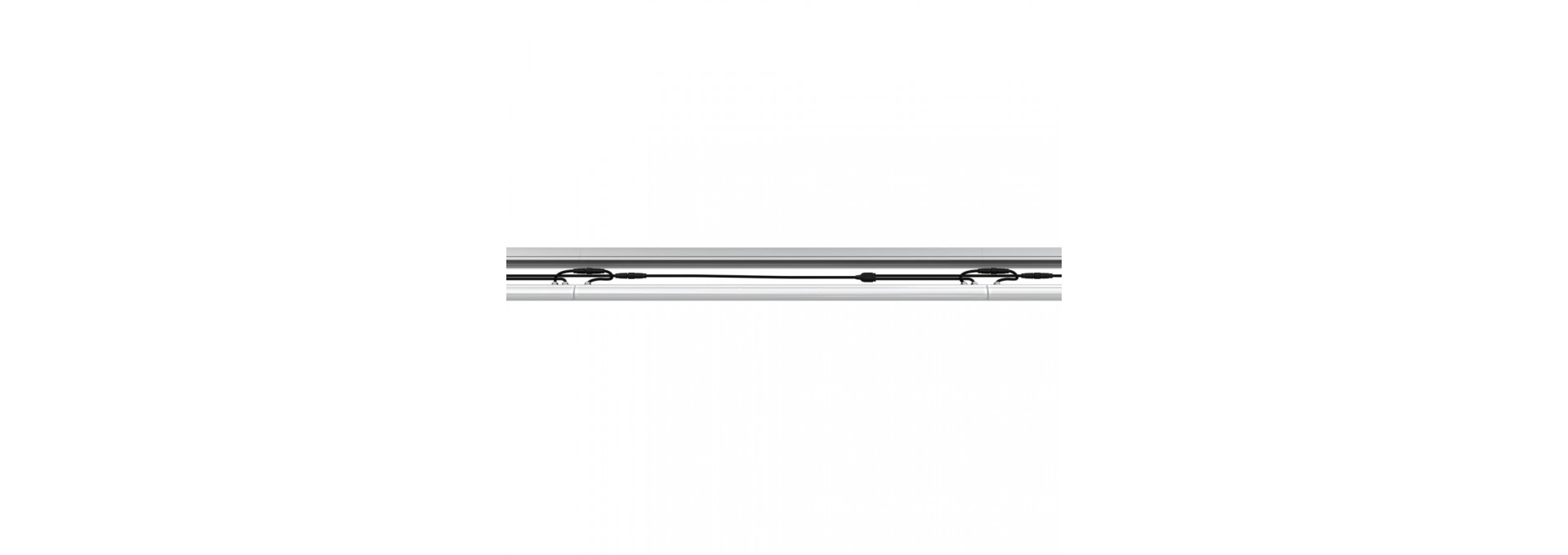 Модерн v2.0 4 200мм (18Вт/м) 48В DC 1 пикс. RGBW DMX CRI80 5000К Опал (Профиль, транзитное штепсельное соединение)