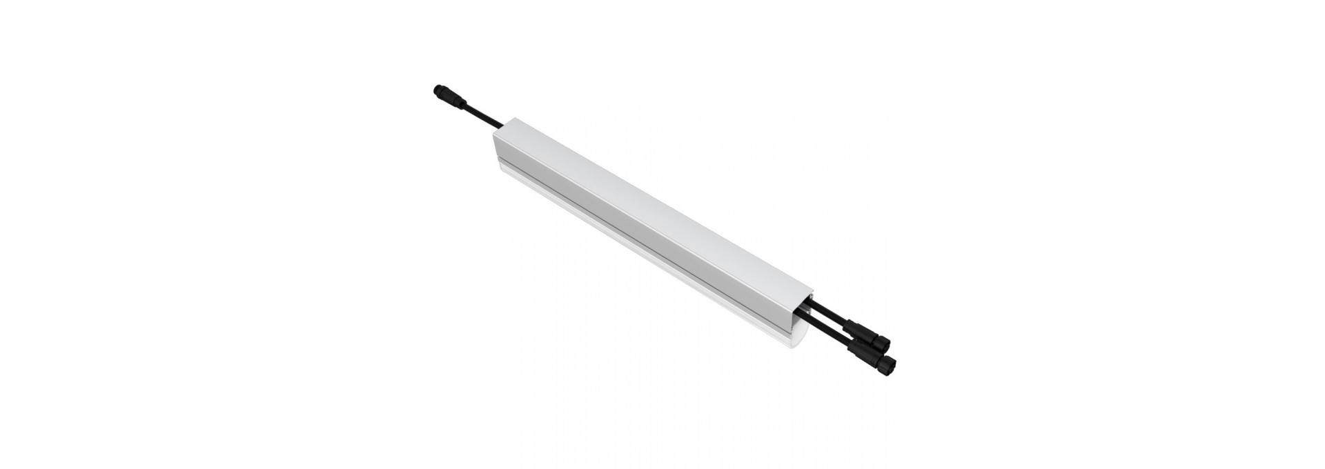 Модерн v2.0 7 380мм (18Вт/м) 24В DC 3 пикс. RGBW DMX CRI80 4000К Опал (Профиль, транзитное штепсельное соединение)