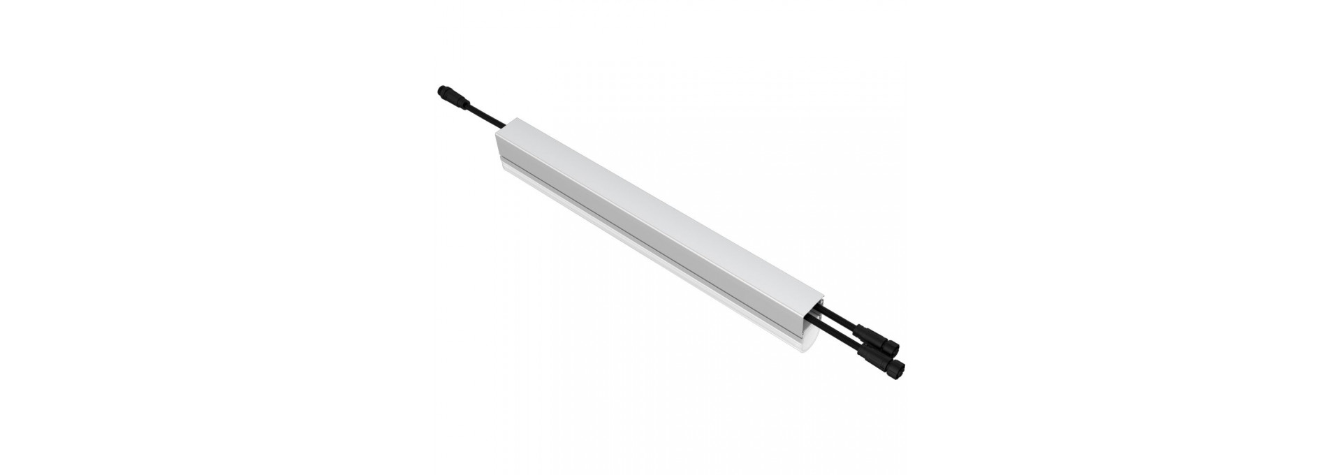 Модерн v2.0 7 400мм (18Вт/м) 48В DC 1 пикс. RGBW DMX CRI80 4000К Опал (Профиль, транзитное штепсельное соединение)