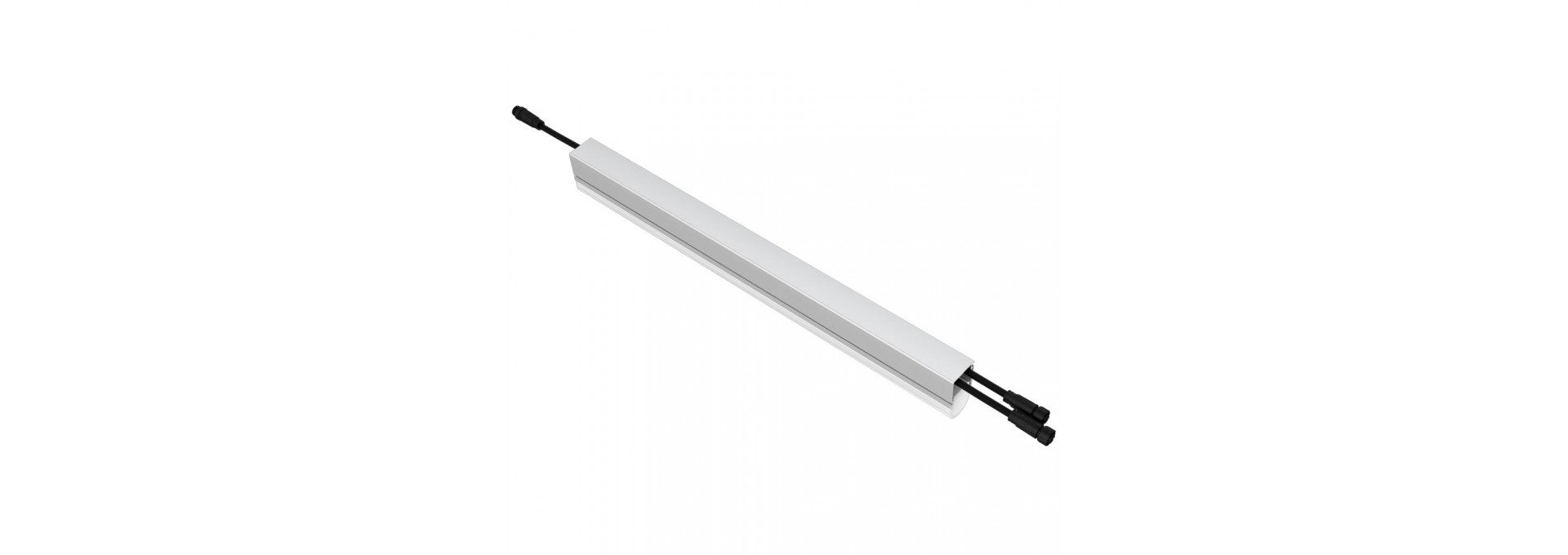 Модерн v2.0 9 500мм (18Вт/м) 24В DC 4 пикс. RGBW DMX CRI80 4000К Опал (Профиль, транзитное штепсельное соединение)