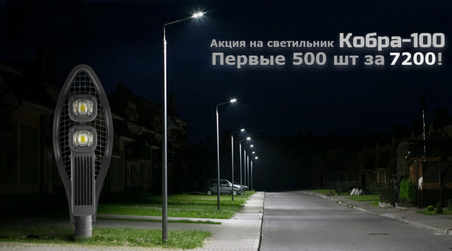 Акция на светильник Кобра-100!