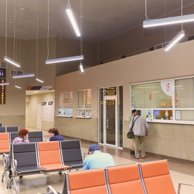 Автовокзал г. Кирова: освещение кассовой зоны