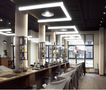 Барбершоп Jack Ripper: дизайнерское освещение рабочих зон