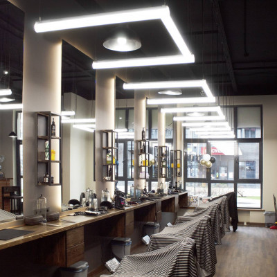 Барбершоп Jack Ripper: дизайнерское освещение рабочих зон