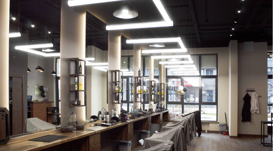 Барбершоп Jack Ripper: дизайнерское освещение рабочих зон