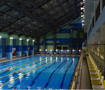 Бассейн «Ижорец»: внутреннее освещение и инсталляция на крыше 