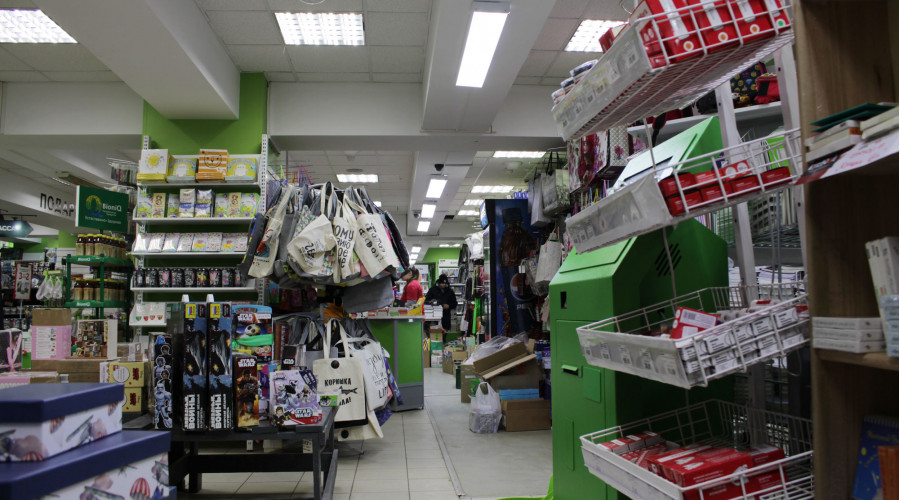 Освещение магазина «Буквоед»,  ул. Комсомола, д. 41