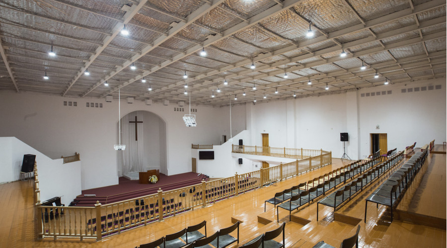 Тамбовская церковь Христа Спасителя: освещения зала