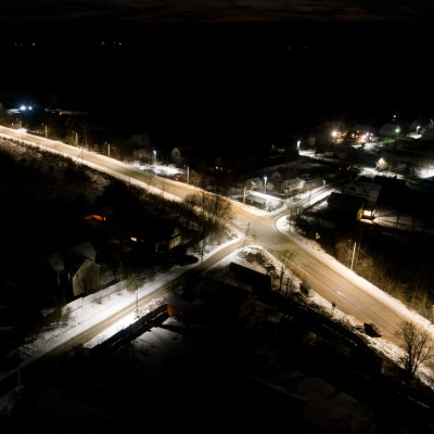 Деревня Большое Переходное: замена уличного освещения 