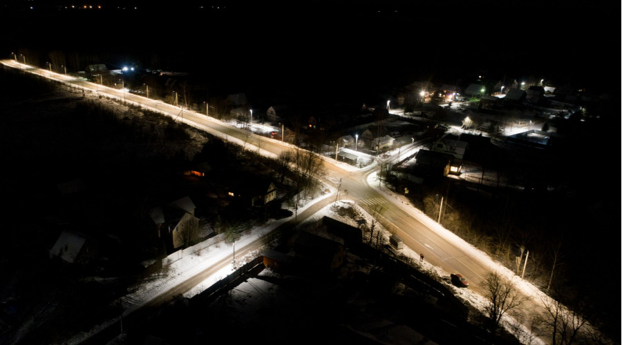 Деревня Большое Переходное: замена уличного освещения 
