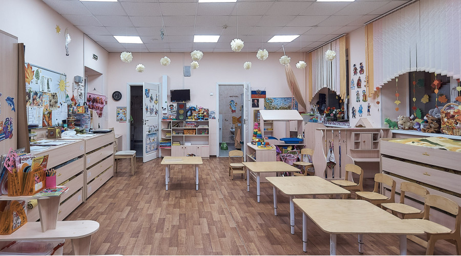 Детский сад: замена внутреннего освещения  