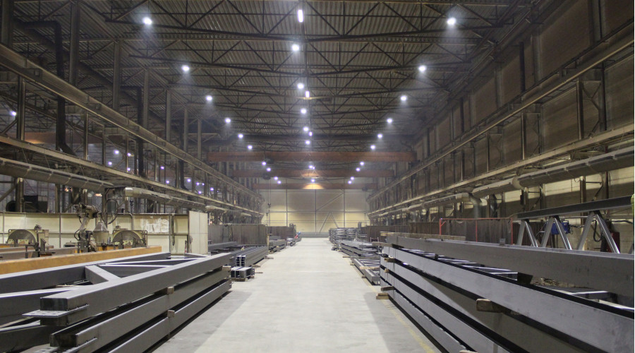 Завод металлоконструкций PNK Group: замена ламп ДРЛ