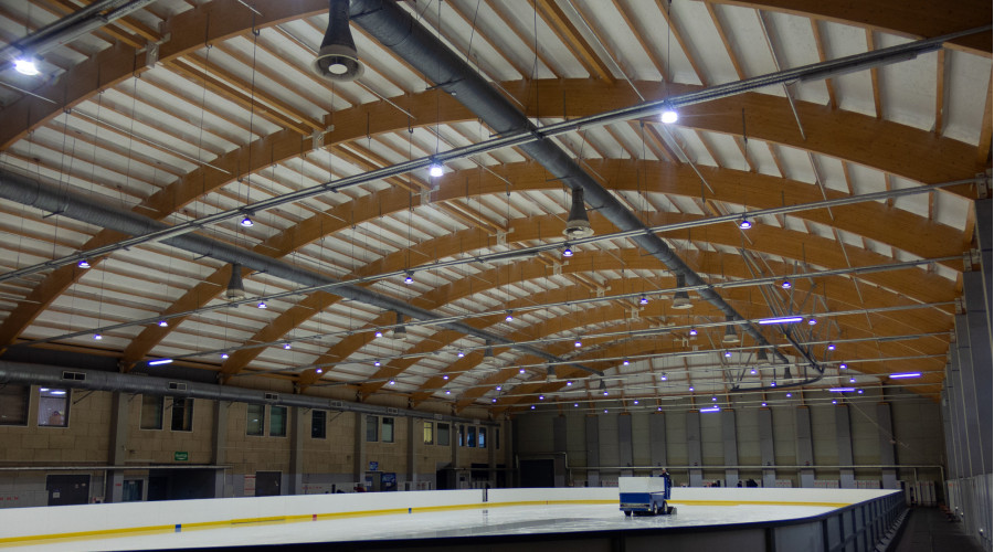 Дворец спорта в Минске: освещение ледового катка  