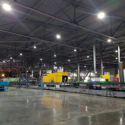 АО «Гланит»: замена освещения на стекольном заводе 