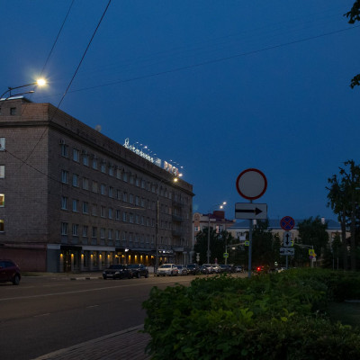 Город Орёл: освещение участка дороги 