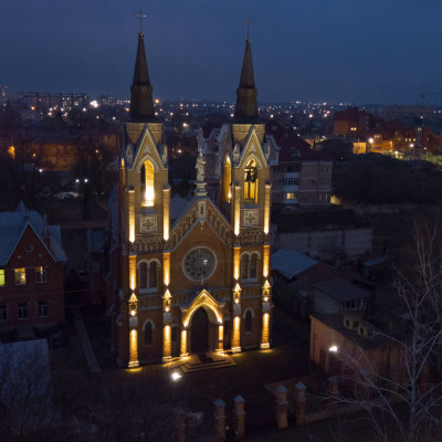 Католическая церковь: разработка концепции освещения фасада