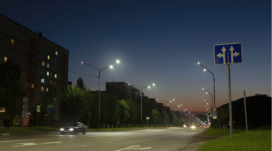 Междуреченск: освещение главных улиц города