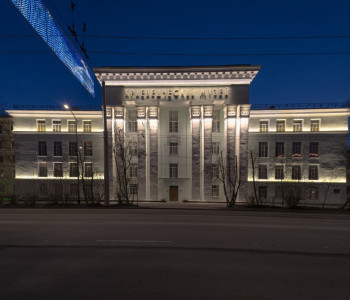 Мурманский областной краеведческий музей: архитектурная подсветка