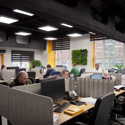 Офис компании «Техэкспо»: освещение рабочего пространства