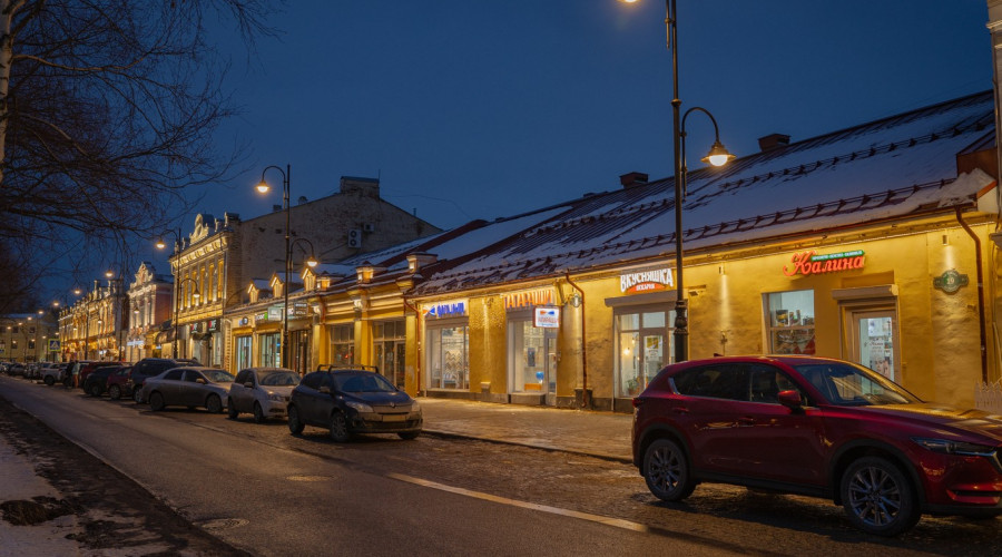 Комплекс исторических зданий: архитектурное освещение фасадов