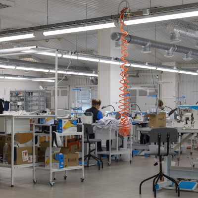 Освещение швейного цеха