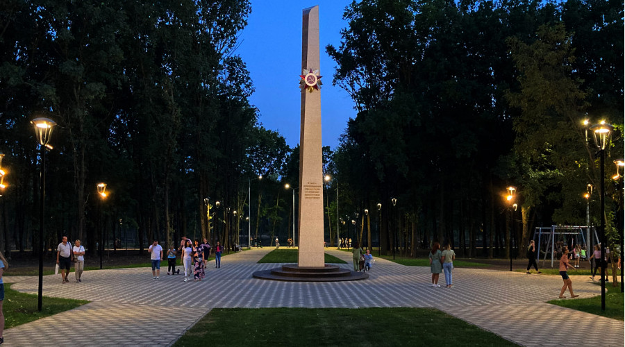 Освещения памятной стелы в г. Орёл