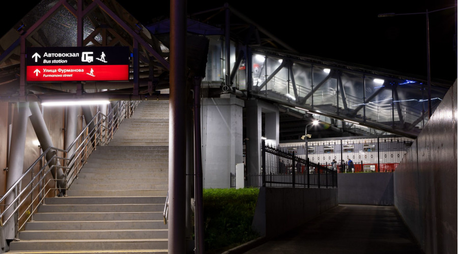 Город Петрозаводск: освещение пешеходного перехода 