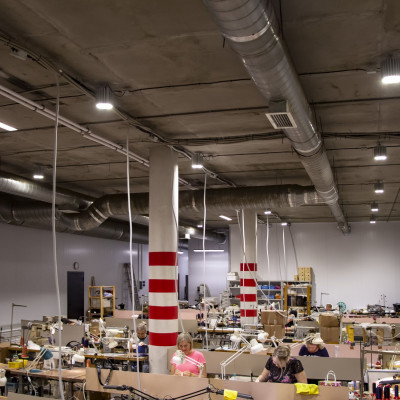 Швейный цех: замена светильников, повышение освещенности