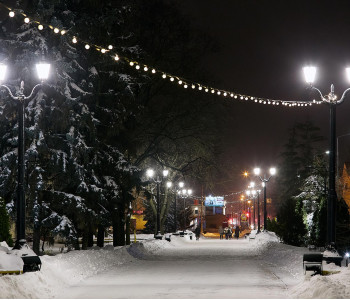 Сквер «Октябрьский»: замена освещения