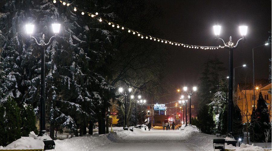 Сквер «Октябрьский»: замена освещения