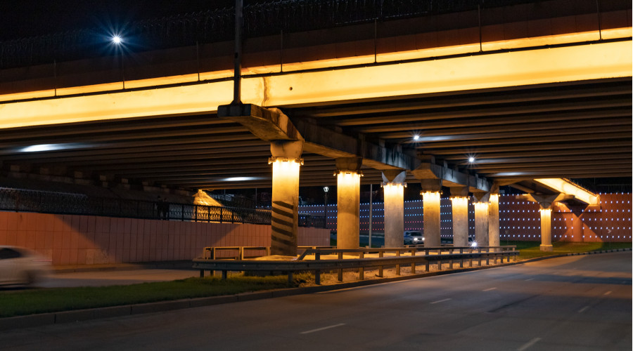 Сургут: освещение транспортной развязки