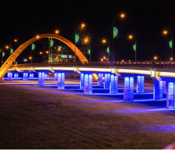 Сургут: архитектурная подсветка транспортной развязки  