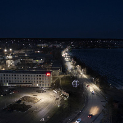 Город Омутнинск: освещение проезжих частей и тротуаров