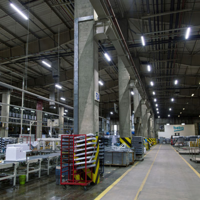 Завод «Беко»: замена освещения склада