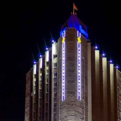 ЖД вокзал в Минске: архитектурная подсветка 