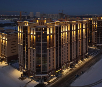 ЖК «Ария»: архитектурная подсветка фасада 