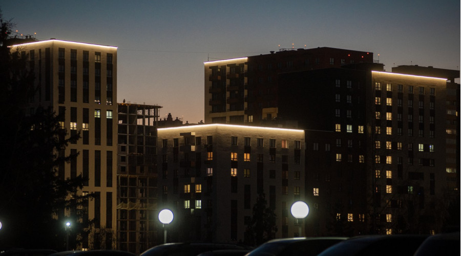 ЖК «Истории» (Ижевск): архитектурная подсветка
