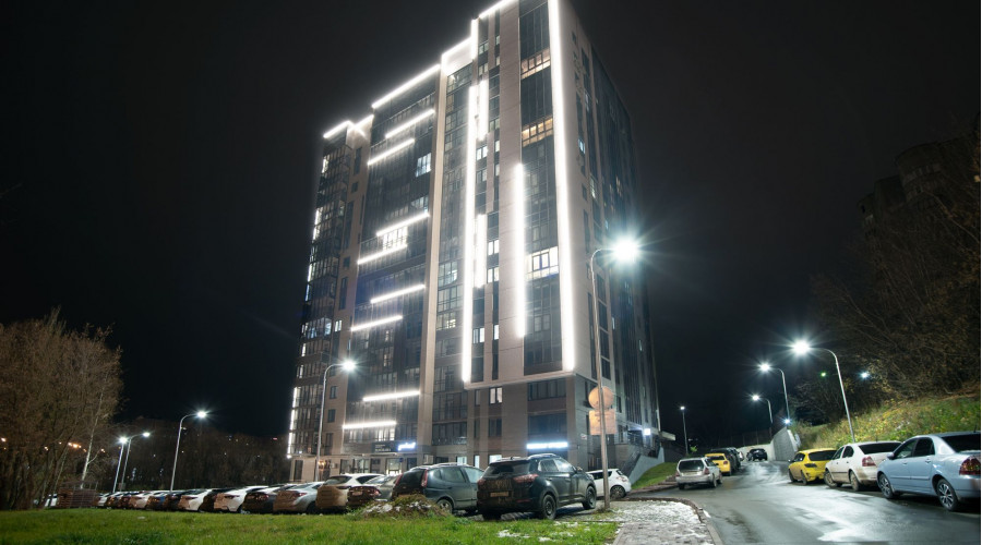 ЖК «Панорама»: архитектурное освещение фасада